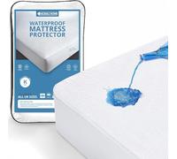 Acrali Home Coprimaterasso 100% impermeabile, per letto king size, con angoli extra profondi da 40 cm, in spugna di cotone di alta qualità, ipoallergenico, per letto king size, 150 x 200 cm, lavabile