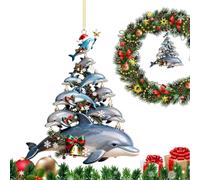 Acrilico a forma di animale per albero di Natale, animale marino