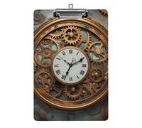 Acrilico Appunti, Rusty Steampunk Orologio Stampa A4 Appunti Durevole Appunti Ufficio Appunti Leggero Appunti