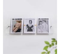 Acrilico Brochure Storage Rack Montaggio A Parete, Portariviste per Ufficio, Bagno, Sala D'attesa, Libreria Organizer, Vinile, Record Stand, Mail Makeup Display, Clear, L100cm/39.4in