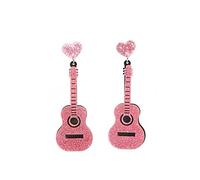 Acrilico Chitarra Orecchini Goccia per Le Donne Vintage Punk Violino Strumento Orecchini Rock Band Amanti di Musica insegnante cantante Ipoallergenico Gioielli Personalizzati, Acrilico, Nessuna pietra