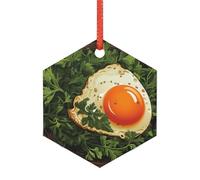 Acrilico Ciondolo di Natale Ornamento Pendente di Natale Appeso Albero Decorazione di Natale Prezzemolo Foglie e Uova Ornamenti Acrilici Fattoria Decorazione