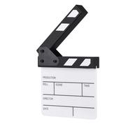 Acrilico Clapperboard 15x16.50CM Piccole Dimensioni per Film Regista Cut Action Scene Dry Cancellare Lavagna