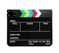 Acrilico Clapperboard 25,4 x 30,5 cm per regista cinematografico Cut Action Scene essiccato Cancellare Lavagna