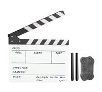 Acrilico Clapperboard 30,5 x 25,4 cm Piccole Dimensioni Per Film Film Regista Cut Action Scene Secco Cancellare Clapper Board