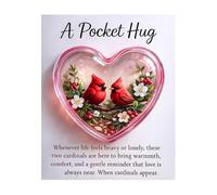 Acrilico Cuore Pocket Charm, Small 2D Decorative Pendente, Natural Portable Heart Ornament, Ideal for Kids, Adults, Family, Friends, Birthday Gift, Christmas, New Year, Weddings, 3.15x3.94x0.39 Inch