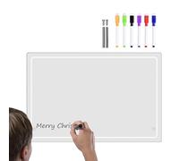 Acrilico Dry Erase Board, Erasable Acrylic Notepad, 11,81 x 7,87 pollici Multipurpose Tabletop Whiteboard, Reusable Message Pad for Desk, Home, Workplace's, and School