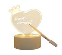 Acrilico Dry Erase Board with Light, Light-Up Message Note Board, Portable Glowing Erase Memo Lamp, Dry Erase Board with Light for Home, Light-Up Message Board for Cafe, Glowing Memo Lamp