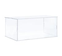 Acrilico Espositore Custodia Plastica Scatola Antipolvere Vetrina 26x16x10,5cm