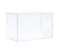 Acrilico Espositore Custodia Plastica Scatola Antipolvere Vetrina 26x16x15,5cm