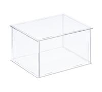 Acrilico Espositore Custodia Plastica Scatola Antipolvere Vetrina 26x21x15,5cm