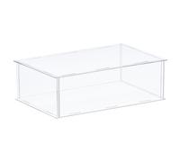 Acrilico Espositore Custodia Plastica Scatola Antipolvere Vetrina 36x26x10,5cm