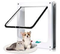 Acrilico Gattaiola per Gatti, Portas per Cani, Porticina per Gattis, Sportello per Gatti da Muro, per Porte Interne ed Esterne, Gattaiolas con Magnetico, per Animali Domestici, Bianc, 25x24x5 cm