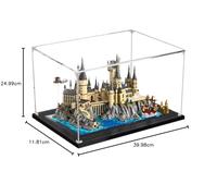 Acrilico in Vetrina Teca Compatibile con Lego 76419 Castello e terreni di Hogwarts Construcción,Trasparente Antipolvere Espositiva Acrylic Display Case (Modello non incluso) B,2MM