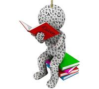 Acrilico Lettura Donna Costilizer - Lettura Decorativa Figura Realizzato in acrilico, Elegante Stemma Pendente, Motivo Chiaro Falso | Ornamento Trasparente per l'Interno, come l'albero