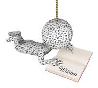 Acrilico Lettura Donna Costilizer - Lettura Decorativa Figura Realizzato in acrilico, Elegante Stemma Pendente, Motivo Chiaro Falso | Ornamento Trasparente per l'Interno, come l'albero