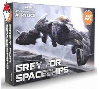 ACRILICO MODELLISMO AK INTERACTIVE GREY FOR SPACESHIPS SET