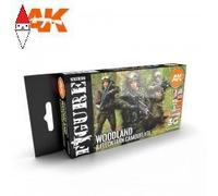 ACRILICO MODELLISMO AK INTERACTIVE MODERN WOODLAND AND FLECKTARN CAMOUFLAGES
