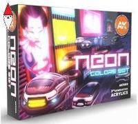 ACRILICO MODELLISMO AK INTERACTIVE NEON COLORS SET
