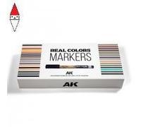 ACRILICO MODELLISMO AK INTERACTIVE SPECIAL BOX REAL COLORS MARKERS - 34 UNITS