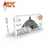 ACRILICO MODELLISMO AK INTERACTIVE WWII US AIRCRAFT INTERIOR COLORS SET 3G