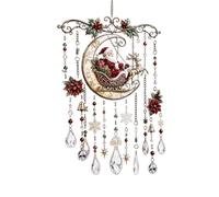 Acrilico Natale Hanging Ornamento Wind Chime Light Catcher | Scacciaspiriti in acrilico, decorazione natalizia che si illumina alla luce del sole, ornamento da appendere per finestre