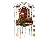 Acrilico Natale Hanging Ornamento Wind Chime Light Catcher | Scacciaspiriti in acrilico, decorazione natalizia che si illumina alla luce del sole, ornamento da appendere per finestre