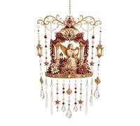 Acrilico Natale Hanging Ornamento Wind Chime Light Catcher | Scacciaspiriti in acrilico, decorazione natalizia che si illumina alla luce del sole, ornamento da appendere per finestre