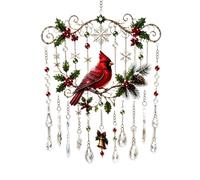 Acrilico Natale Hanging Ornamento Wind Chime Light Catcher | Scacciaspiriti in acrilico, decorazione natalizia che si illumina alla luce del sole, ornamento da appendere per finestre