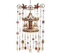 Acrilico Natale Hanging Ornamento Wind Chime Light Catcher | Scacciaspiriti in acrilico, decorazione natalizia che si illumina alla luce del sole, ornamento da appendere per finestre