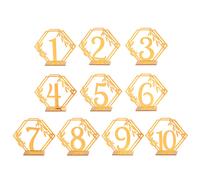 Acrilico Numero Tavolo Cartello Titoli Luogo Carte Etichette Oro Tono 1-10