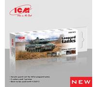 Acrilico Paints Set Per Afu Leopardo Tanks ICM 3073 6x12ml Modellino Char Promo