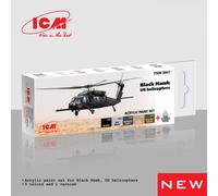 Acrilico Paints Set Per Black Hawk US Elicotteri ICM 3067 6x12ml Modellino Char