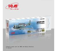 Acrilico Pittura Set Per Seconda Guerra Mondiale US Naval Aviation ICM 3088 IN