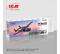 Acrilico Pittura Set Per US Special Aircraft ICM 3082 Modellino Char Per