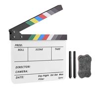 Acrilico professionale Clapboard Cancella A Secco Film Regista Cut Action Scene Clapper Board Con Pennarello Gomma Film Clapper Board