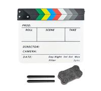 Acrilico professionale Clapboard Cancella a secco Film Regista Cut Action Scene Clapper Board con pennarello Pennarello Film Scene Marker