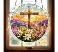 Acrilico Puzzle Suncatcher, 20,1 cm, 83 PCS Acrilico Suncatcher Puzzle, Migliora la bellezza dello spazio, utilizzato per vari scenari (C) (20,8 cm)