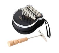 Acrilico trasparente 17 tasti Kalimba Thumb Piano & Tuner Hammer Regalo per Studenti