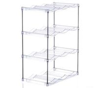 Acrilico trasparente Drink Organizer 9-Bottle Capacità (B) | Realizzato in acrilico infrangibile, visione chiara, struttura robusta, supporta bevande pesanti, facile da pulire