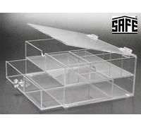 Acrilico Uhren-Boxen 2 Piatto 6 scomparti Mix Safe 5263 165x215x100mm+