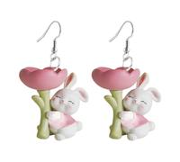 Acrilico Uova di Pasqua Coniglietto Orecchini Pendenti Lepre Gioielli Carino Charms Per Le Donne Titanio, Misura unica, Acrilico, Nessuna pietra preziosa