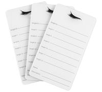 Acrilico Vassoio per Ciglia Finte Scala Bianco 3 Pezzi | 12x7x0,5cm, Bordi Lisci, Uso Manuale, per Formazione e Scuole di Cosmetologia