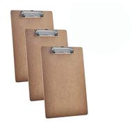 Acrimet Clipboard Letter Size A4 (13 x 9 1/16 ) Low Profile Clip (Hardboard) (3 Pack)