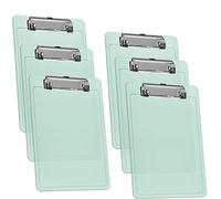 Acrimet Portablocco Formato Memo A5 (23,5 x 16 cm) Clip a Basso Profilo (Plastica) (Colore Verde Trasparente) (Confezione da 6 Pezzi)