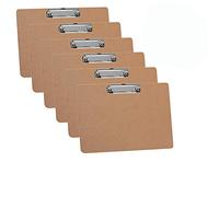 Acrimet Portablocco Orizzontale Formato Lettera A4 (23 x 33 cm) Clip a Basso Profilo (Cartone Rigido) (Confezione da 6 Pezzi)