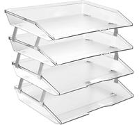 Acrimet Vassoio Facility Portalettere a 4 Ripiani/Organizzatore Di Documenti per