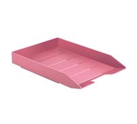 Acrimet Vassoio Portalettere A4 Impilabile Singolo Frontale in Plastica Vaschetta Portadocumenti per Ufficio (Rosa) (1 unità)