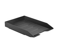 Acrimet Vassoio Portalettere A4 Impilabile Singolo Frontale in Plastica Vaschetta Portadocumenti per Ufficio (Nero) (1 unità)
