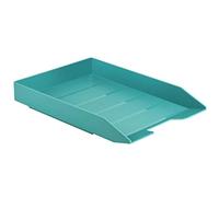 Acrimet Vassoio Portalettere A4 Impilabile Singolo Frontale in Plastica Vaschetta Portadocumenti per Ufficio (Verde) (1 unità)